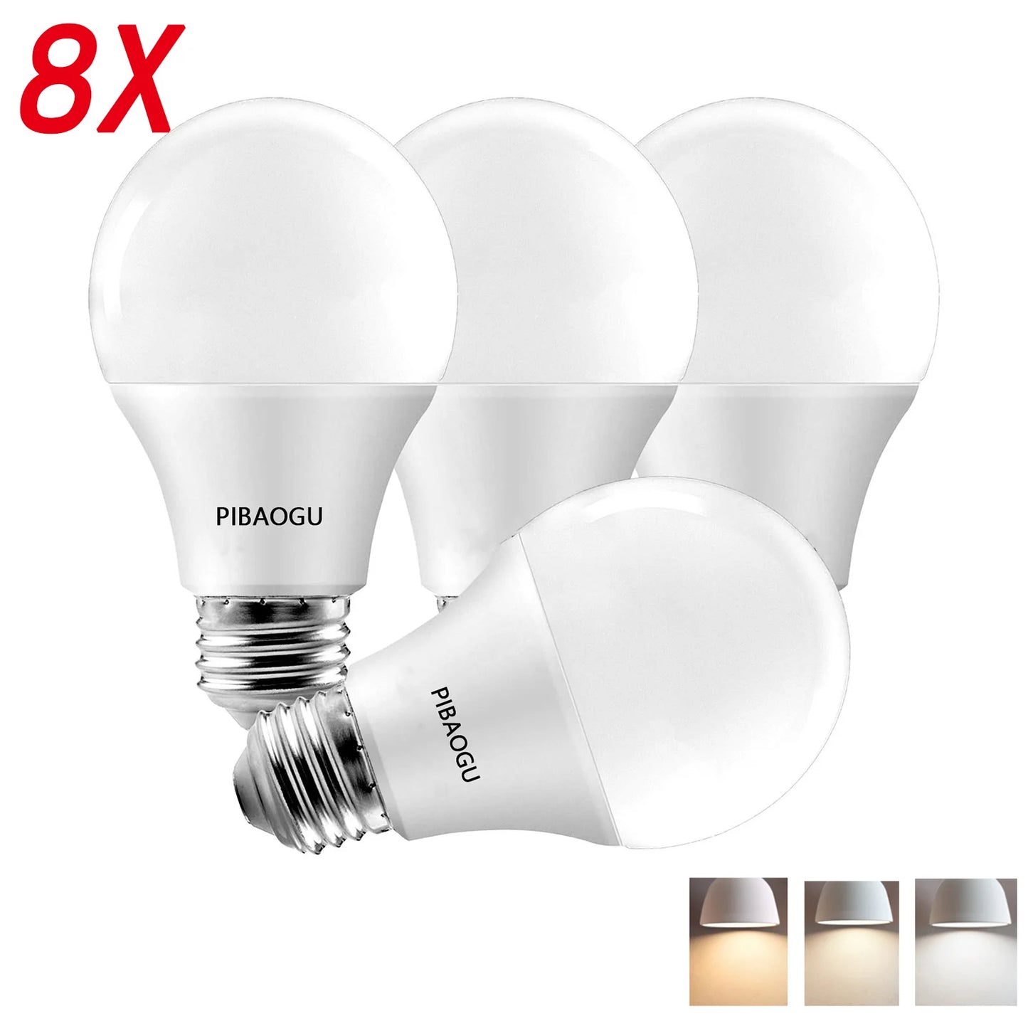 8PCS LED Bulb E27 B22 E14 AC220/110V 3W 6W 9W 12W 15W 18W Brightness and Low Energy Consumption