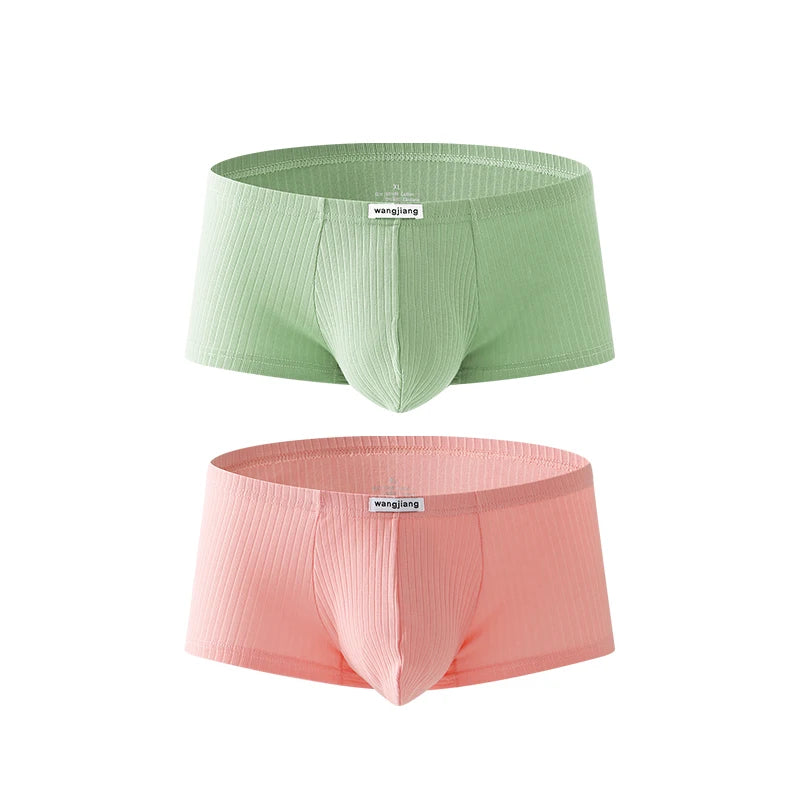Men's Low-Rise Breathable Underwear Elastic Trunks Shorts U Convex Underpants