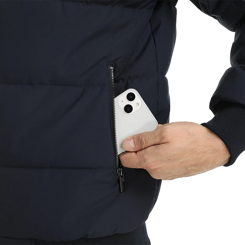 Men's Thermal Bomber Jackets Fall Winter Windproof Baseball Coat Full Zip