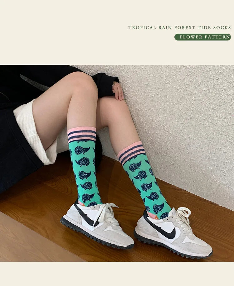 Fashion Colorful Spring Autumn Women's Socks