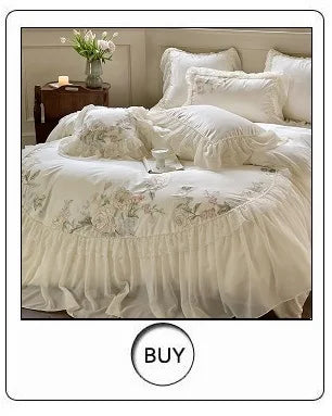 Luxury Three-line Embroidery Solid Color 1000TC Egyptian Cotton Bedding Set Duvet Cover Bed Sheet/Fitted Sheet Pillowcases 4Pcs