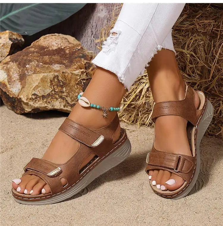 Women Summer Walking Sandals Shoes Wedge Non-Slip