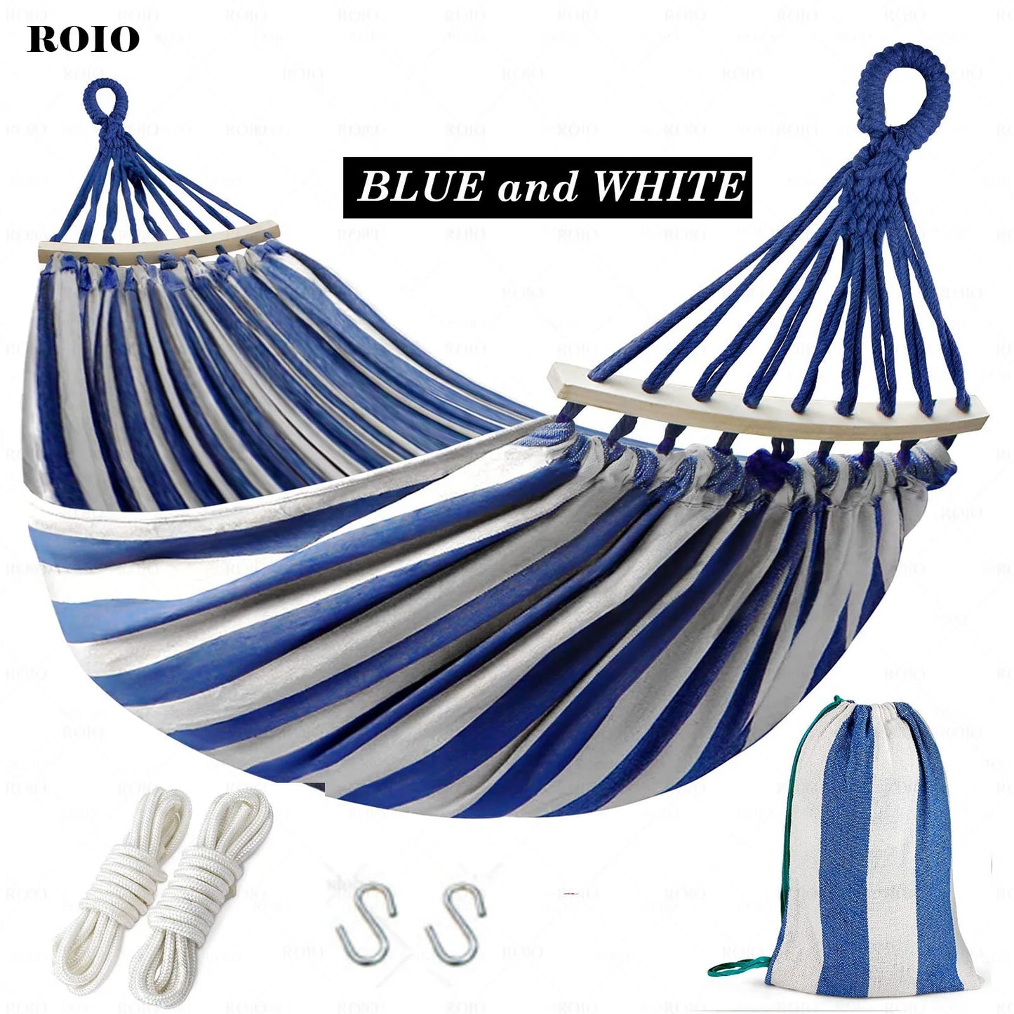 Outdoor Camping Hammock Thickened Durable Fabric Canvas with Bag