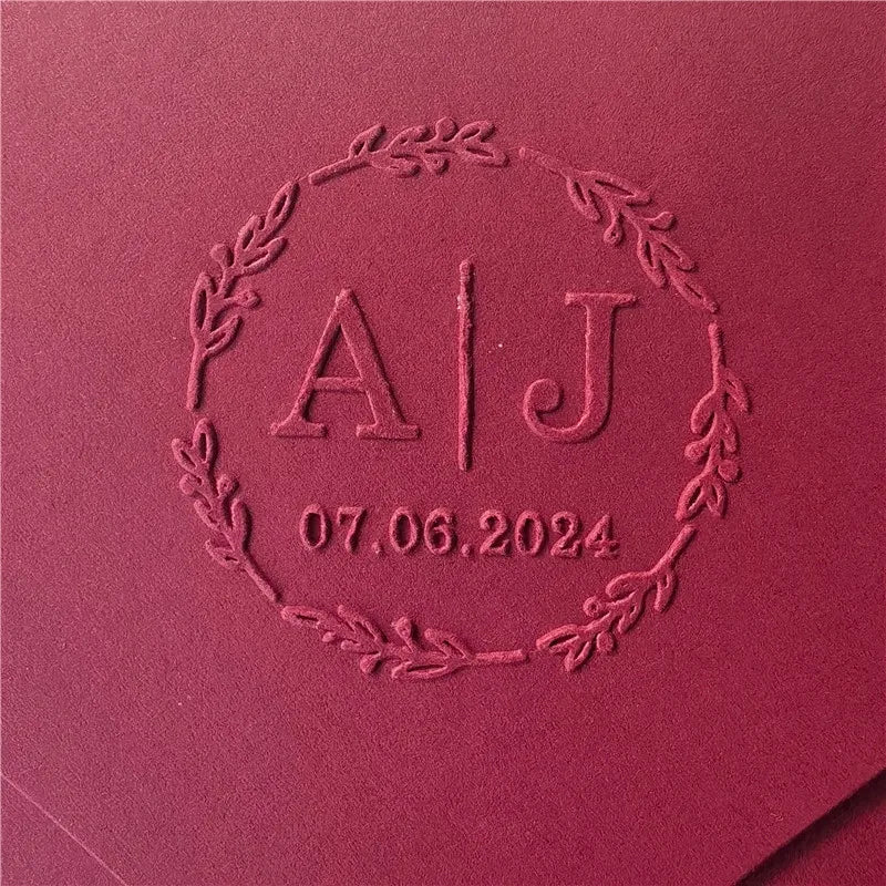 Custom Initials Embosser stamp,Book Embosser Personalized Wedding Embossing Stamp, Address Stamp, Form the Library Embosser