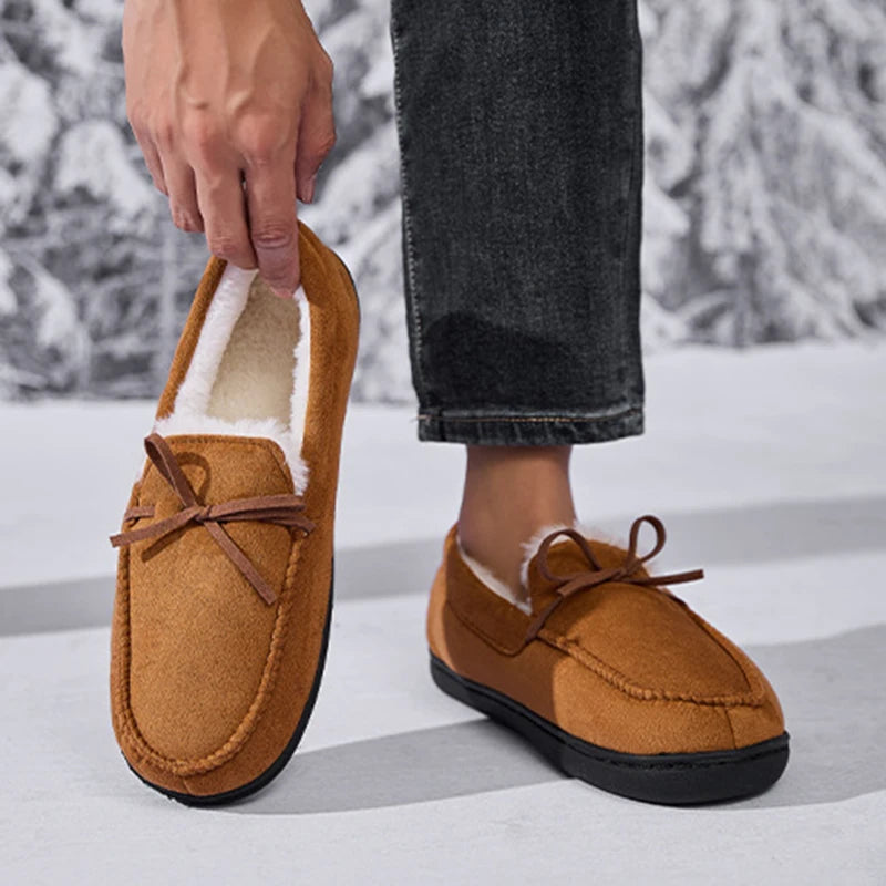 Women Winter Warm Plush Comfortable Soft Sole Cotton Shoes Slip On Non Slip