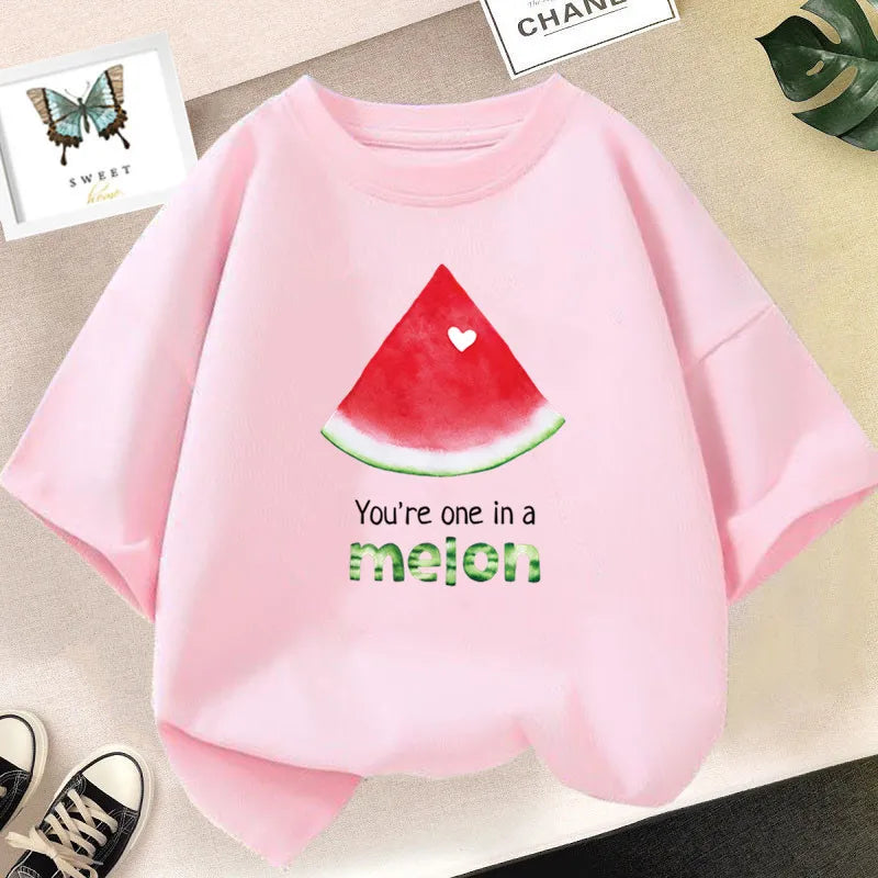 Kids T Shirt Cute Lemon Fruit Cartoon Bike Printed Tops Tee Short Sleeve Graphic Summer Fashion Boy Girl Clothing Unisex T-shirt