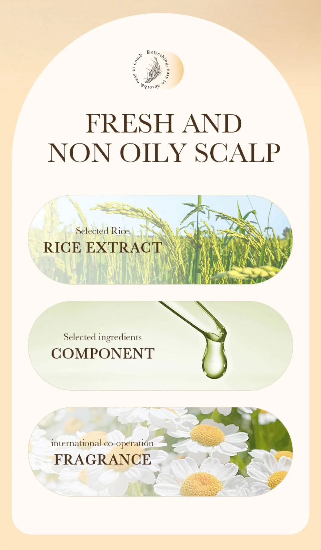 500ml Rice Conditioner Deeply Repairs Damaged Hair, Controls Oil Moisturizes, Leaves Hair Volumizing, Smooth, Shiny, And Elastic