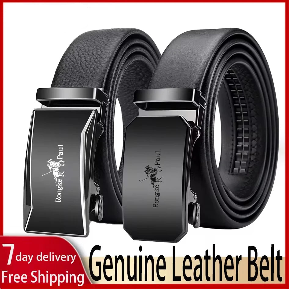 Men's Genuine Leather Belt Adjustable Waistband