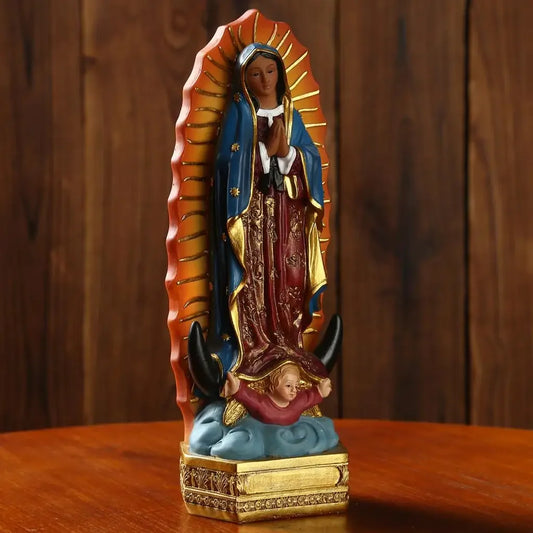 Our Lady of Guadalupe Virgin Mary Resin Statue Figurine Decoration Ornament