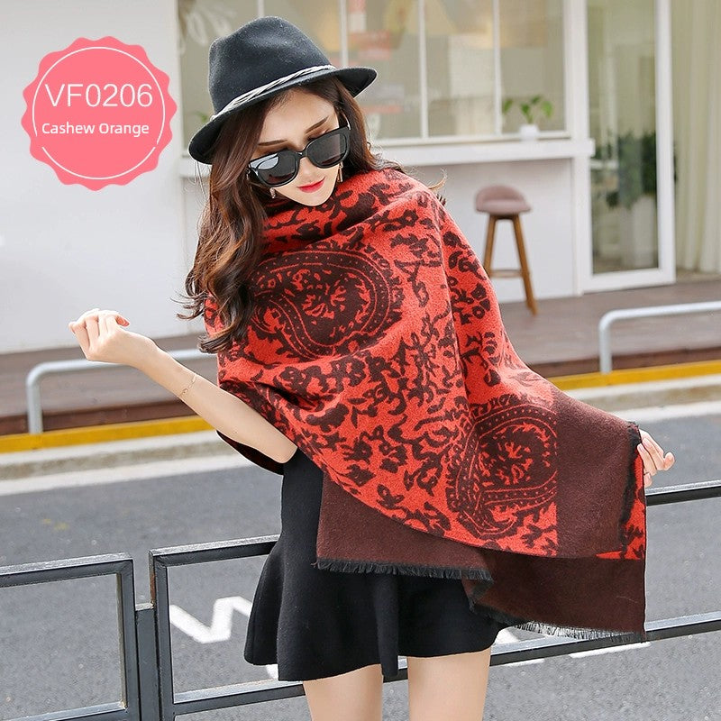 Women's Extra Large Scarf Long Double-Sided all season