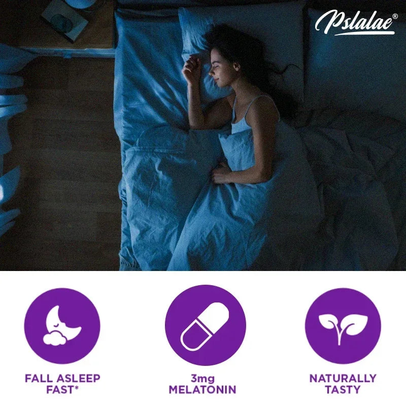 With 3 Mg Melatonin & L-Theanine Capsules, Sleep Support Helps Calm Mind and Body for Better, Longer Sleep 120 Capsules