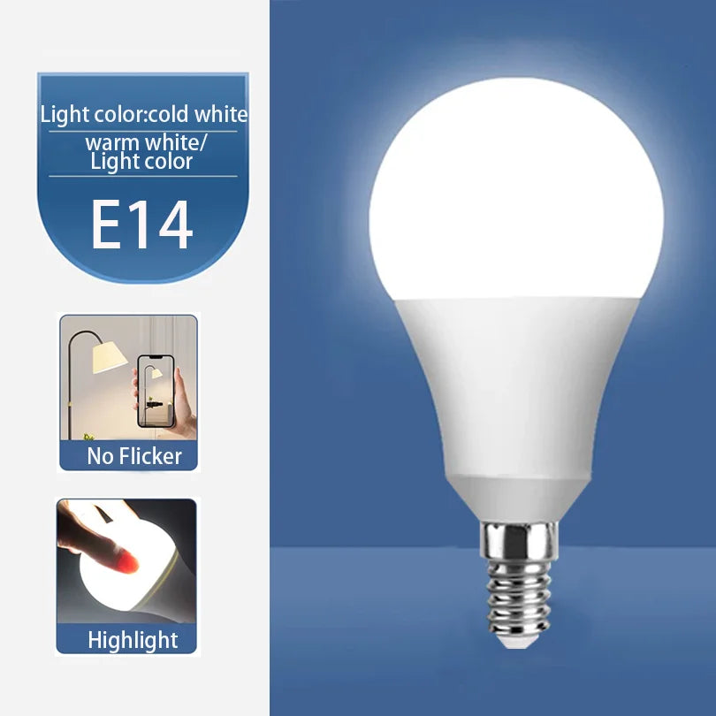 8PCS LED Bulb E27 B22 E14 AC220/110V 3W 6W 9W 12W 15W 18W Brightness and Low Energy Consumption
