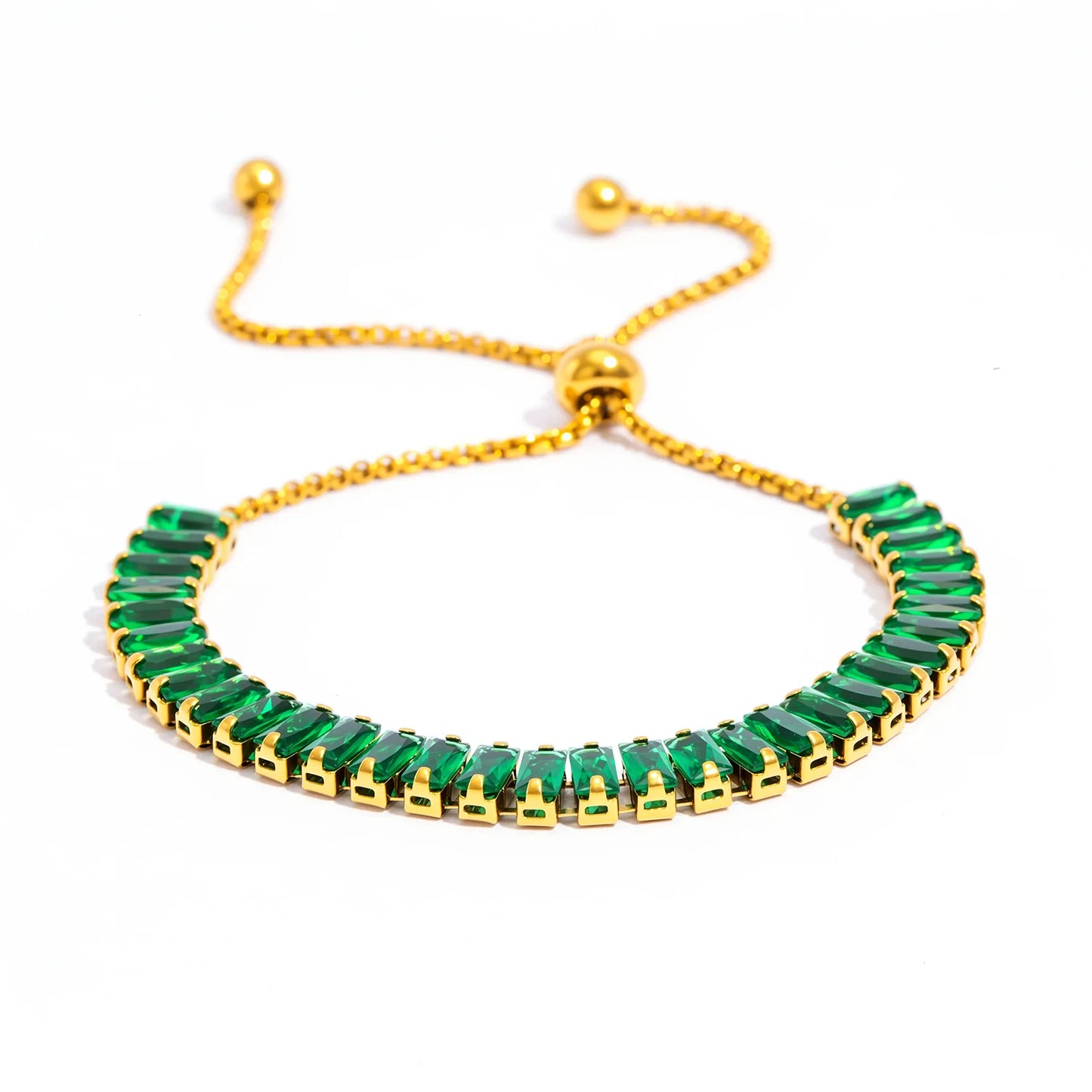 Women's Adjustable CZ Bracelet - Sparkling Zirconia Chain, Shines on Hypoallergenic Stainless Steel, Dazzling Everyday Jewelry