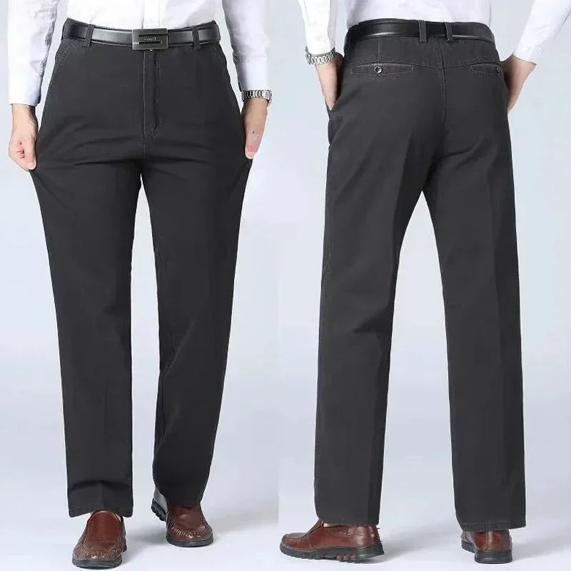 Summer Thin Autumn Thick Cotton Straight Loose Suit Pants
