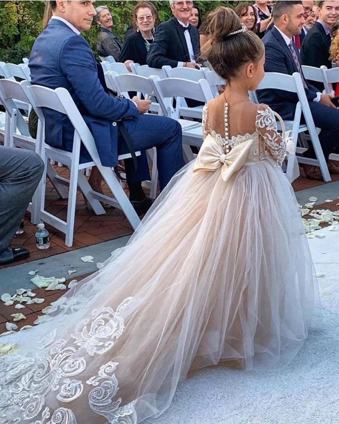 Lace Tulle Princess Flower Girl Dress