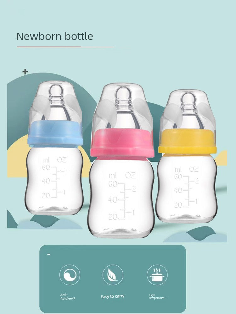 Newborn Baby Silicone Pp Infant Drinking Mini Drop-Resistant Small Feeding Bottle