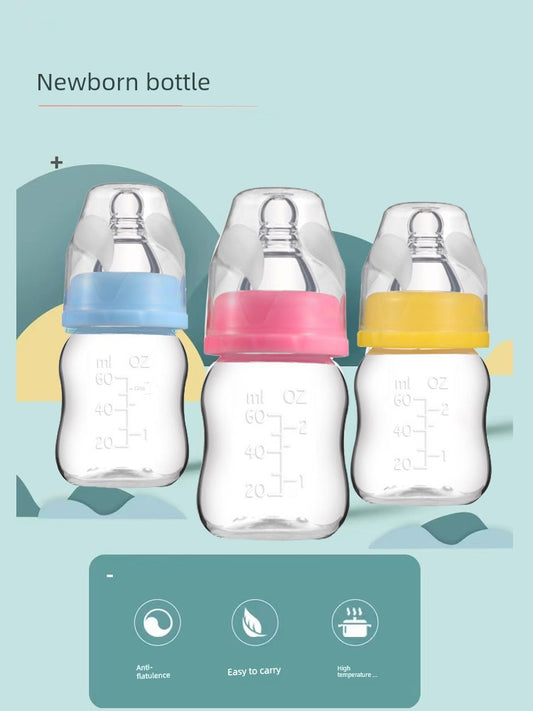 Newborn Baby Silicone Pp Infant Drinking Mini Drop-Resistant Small Feeding Bottle