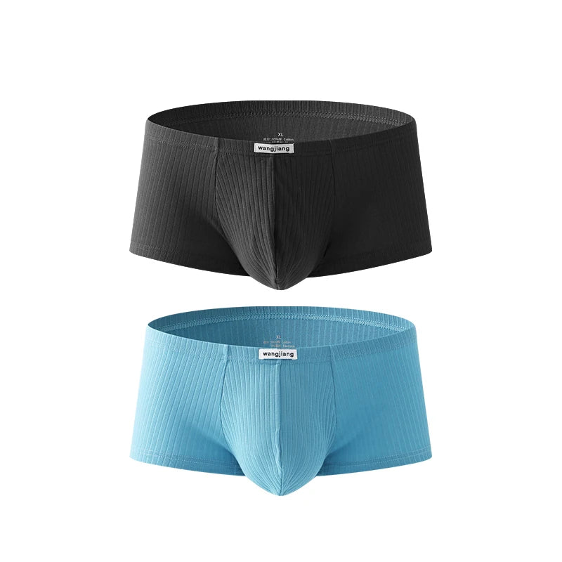 Men's Low-Rise Breathable Underwear Elastic Trunks Shorts U Convex Underpants