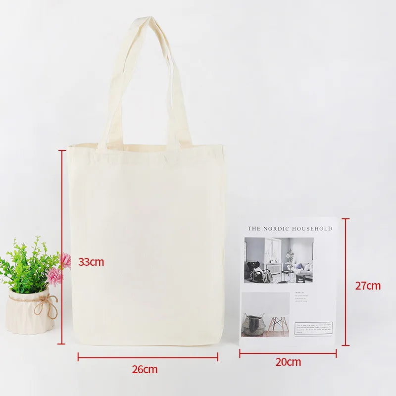 Bulk Wholesale 100pcs/Lot Reusable Cotton Bag Custom Canvas Shopping Tote Bags with Logo
