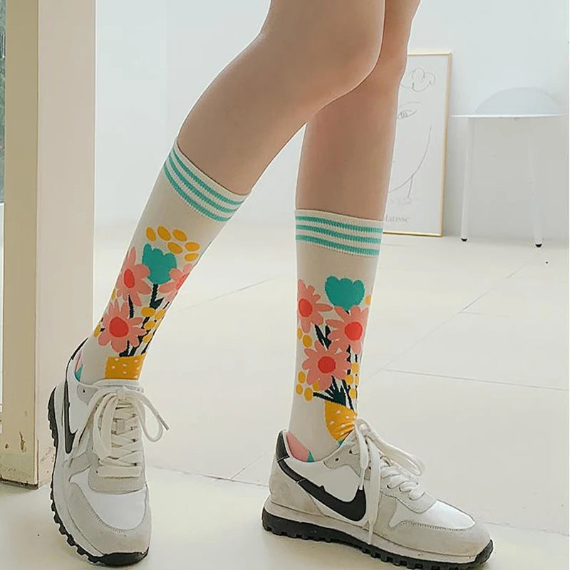 Fashion Colorful Spring Autumn Women's Socks