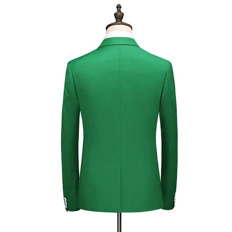 Men's 3 Piece Suit, Jacket Vest Trousers, Slim Fit Blazer Waistcoat Pants