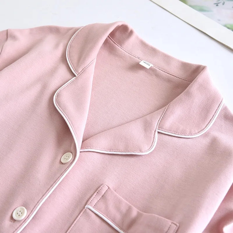 100% Cotton Thick Woman's Pajamas sleepwear Long Sleeved Pants Two Piece Set Ladies' Homewear Warm Sleepwear women's pajamas