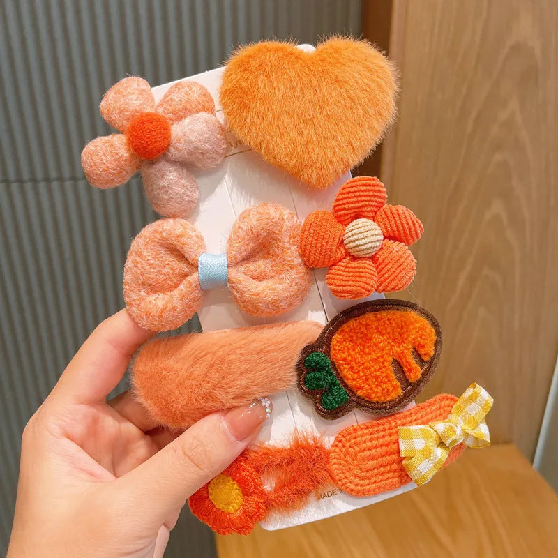 Children's Plush Hairpins Clip Side Barrettes