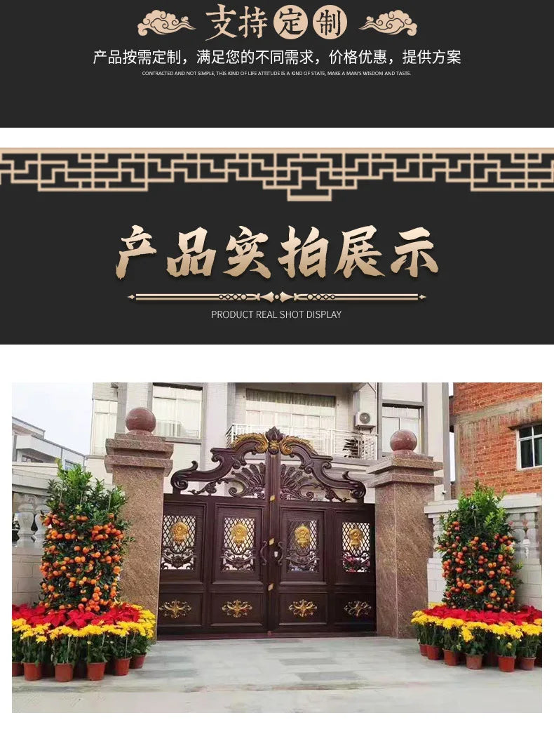 Gate villa aluminum courtyard European style garden gate manufacturer supply
