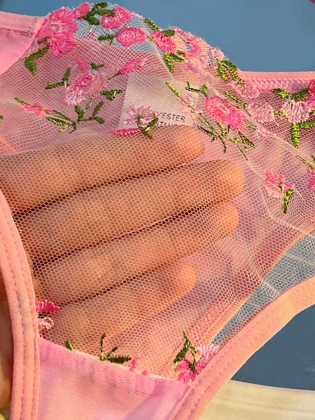Beautiful Women Sexy 2 Piece Floral Embroidery Underwear Sets