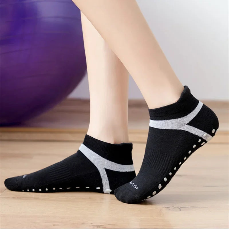 Yoga Unisex Cotton Socks Professional Silicone Non-slip Pilates Socks Large Size Indoor Floor Gym Fitness Dance Sports Socks