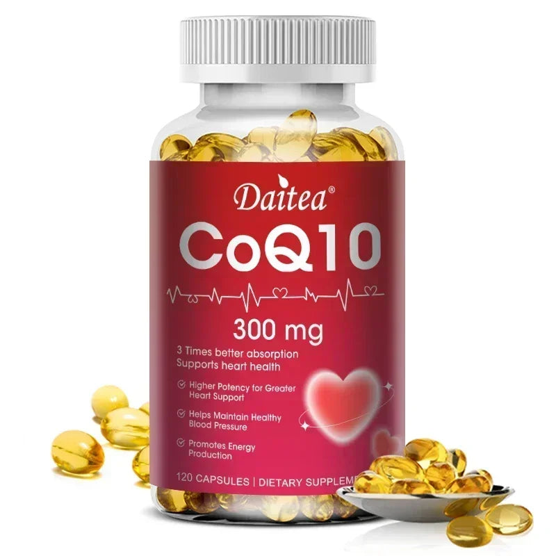 Coenzyme Q10 (CoQ10) Capsules, Supports Heart Health, Cellular Energy, Antioxidant & Blood Circulation, High Absorption