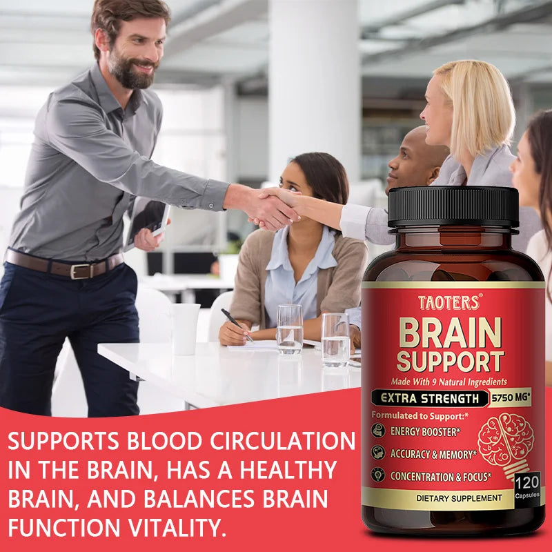 Ashwagandha+Ginkgo Biloba Root Extract Capsules, Improves Mood and Stress, Boosts Sleep and Energy, Helps Boost Memory and Focus