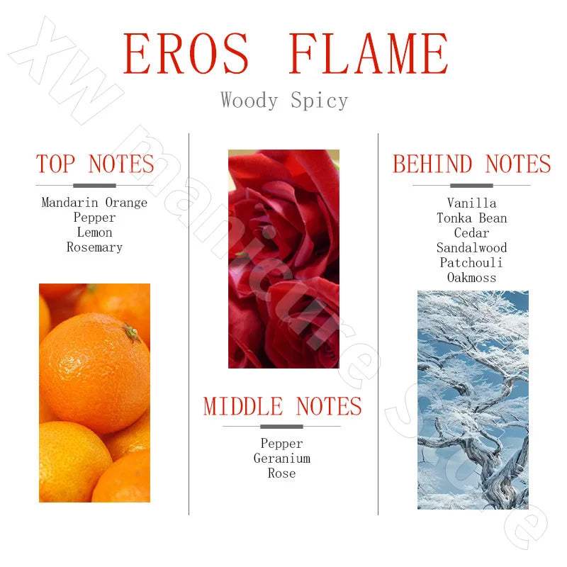GAVARRY EROS FLAME Men's Perfume Fresh and Natural Long-lasting Fragrance 50ml