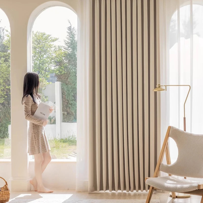 Super Soft Chenille High Blackout Curtains for Bedroom Living Room Romantic Colors Three-dimensional Texture Customize