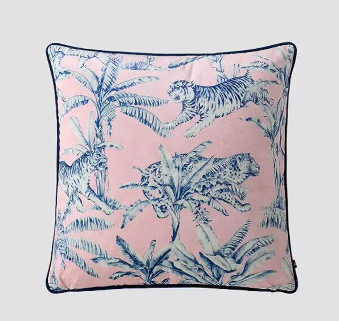 Home Gorgeous Cushion Cover Oriental Mystical Animals Print Ancient Style Decorative Pillow Case 50x50cm
