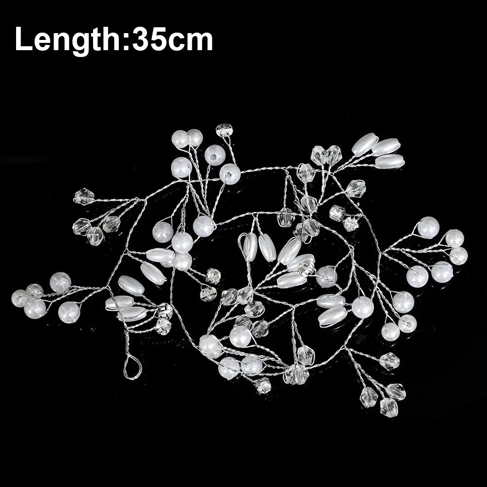 20pcs Elegant Pearl Crystal Hairpin Wedding Bridal U-shaped Metal Hair Comb Forks for Women