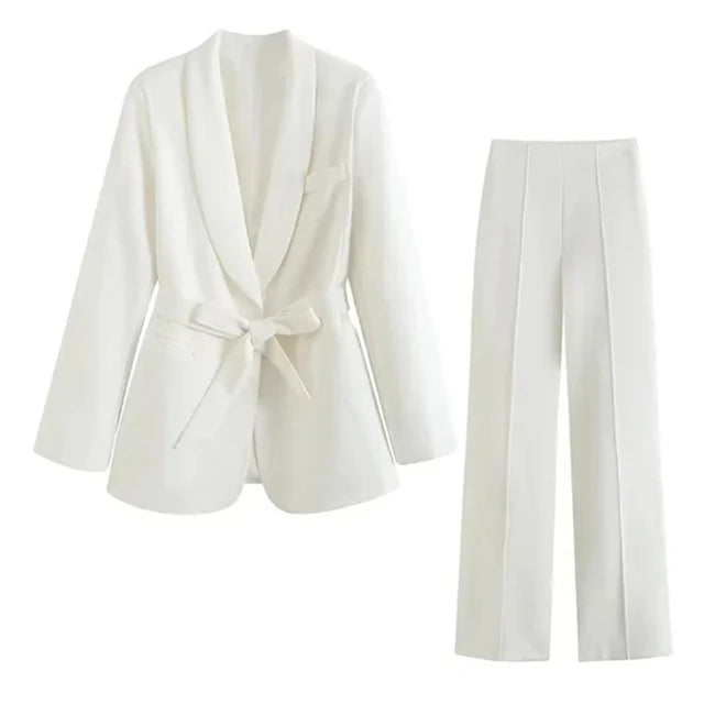 Maternity Photoshoot Suit Lace Up Long Sleeve Blazer