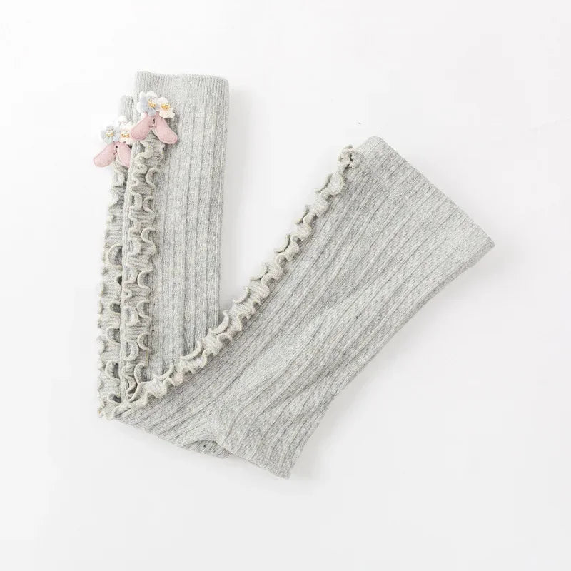 Girls Knitting Rabbit Leggings