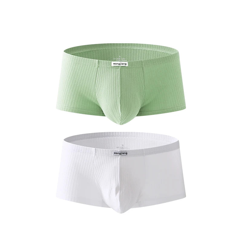 Men's Low-Rise Breathable Underwear Elastic Trunks Shorts U Convex Underpants