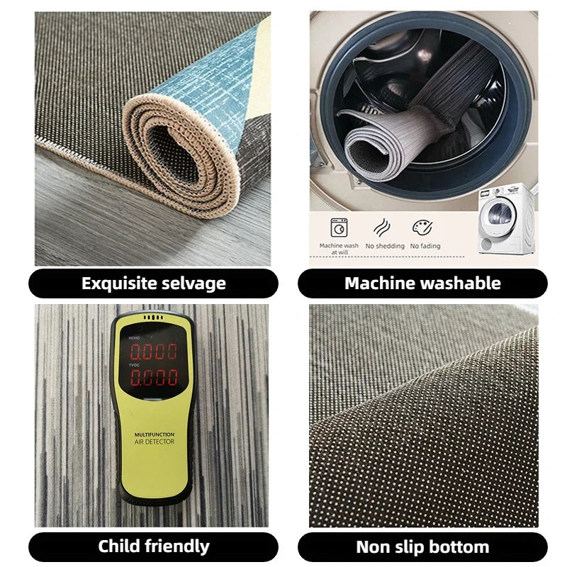 Luxury European Carpets for Living Room, Bedroom 200x300 Home Large Area Rugs Rug Washable