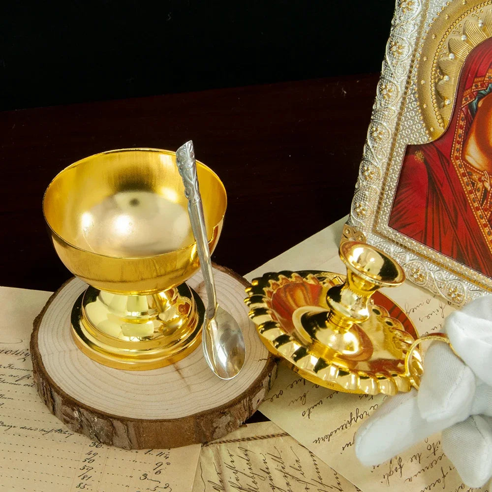 Religious Church Rituals Gold-plated Communion Cups Mass Supplies Ceremonial Supplies Alloy Materials
