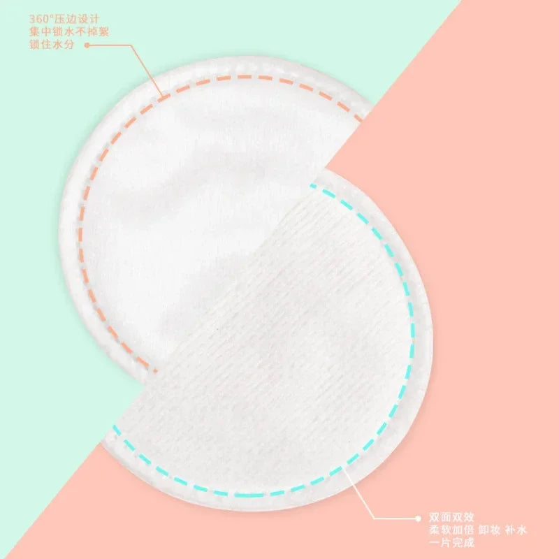 Double-side Round Makeup Cotton Remover Pads Women Disposable Compress Face Cleaning Wipes Three Layer Makeup Accessories