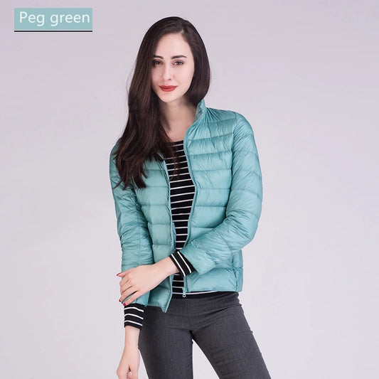 Women Ultra Lightweight Packable Puffer Coats Slim Fit