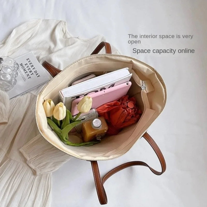 Straw women's summer bag large capacity shoulder bag