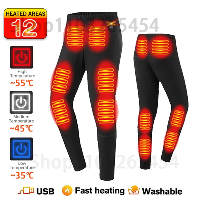 52 Areas Heated Underwear Winter Thermal Women Men Heating Jacket Winter Accessories USB Electric Heating Clothes
