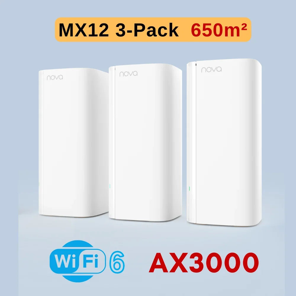 Wifi6 AX3000 Mesh WIFI Router Tenda MX12 2.4Ghz 5GHz Full Gigabit Wireless Repeater AX3000 Network Extender Tenda Mesh Routers