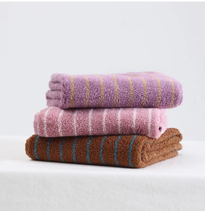 Striped Geometric Rhombuses Cotton Soft Towels