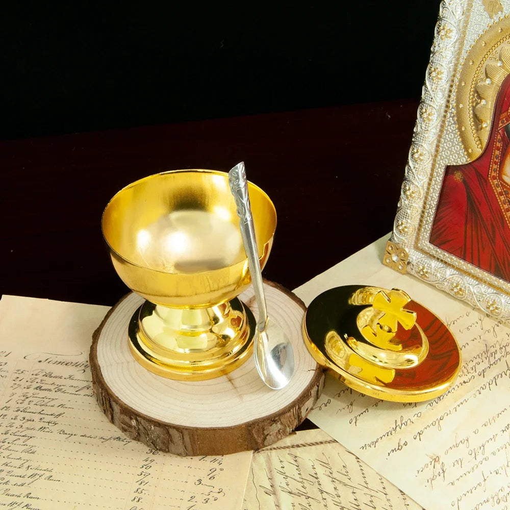 Religious Church Rituals Gold-plated Communion Cups Mass Supplies Ceremonial Supplies Alloy Materials