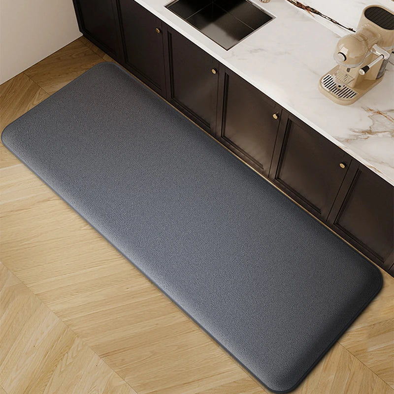 1pc long strip thickened kitchen floor mat flannel non-slip bathroom absorbent mat home door dirt-resistant