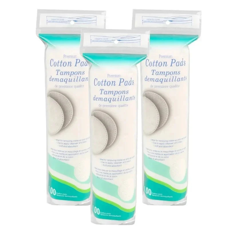 Double-side Round Makeup Cotton Remover Pads Women Disposable Compress Face Cleaning Wipes Three Layer Makeup Accessories